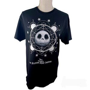 Disney Tim Burton's The Nightmare Before Christmas T-Shirt Medium Black -Vintage